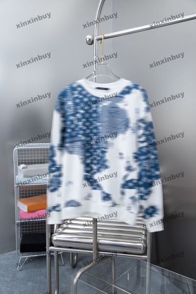 xinxinbuy Felpa con cappuccio da uomo firmata 23ss tie dye Stampa di frutta anacardi manica lunga da donna Nero verde marrone grigio bianco S-3XL