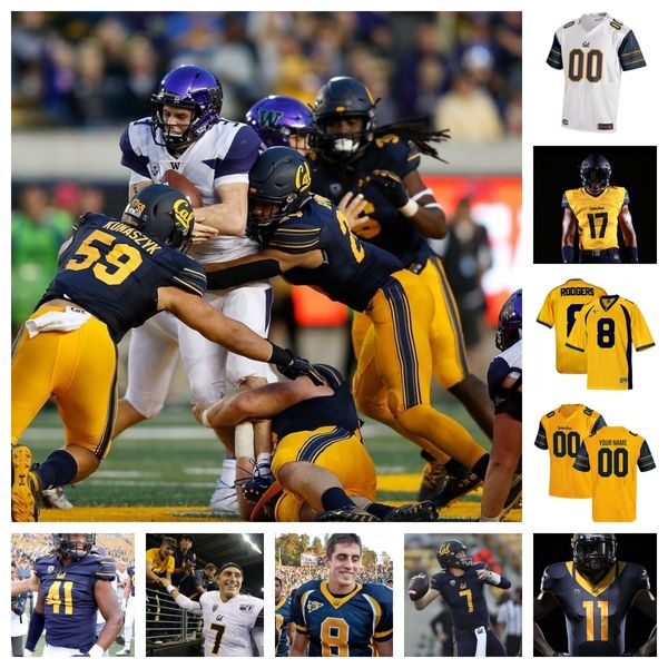 2023 California Golden Football Jersey 16 Mason Mangum 91 Ricky Correia 97 Tiumalu Afalava 54 Frederick Williams Iii 92 Myles