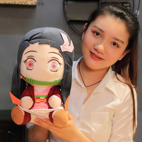 Plüschpuppen Japan Anime Dämonentöter Puppe Kimetsu No Yaiba Kamado Tanjirou Nezuko Zenitsu Kyoujurou Figur Plüsch Kinder Spielzeug Geschenk 20 cm Q230913