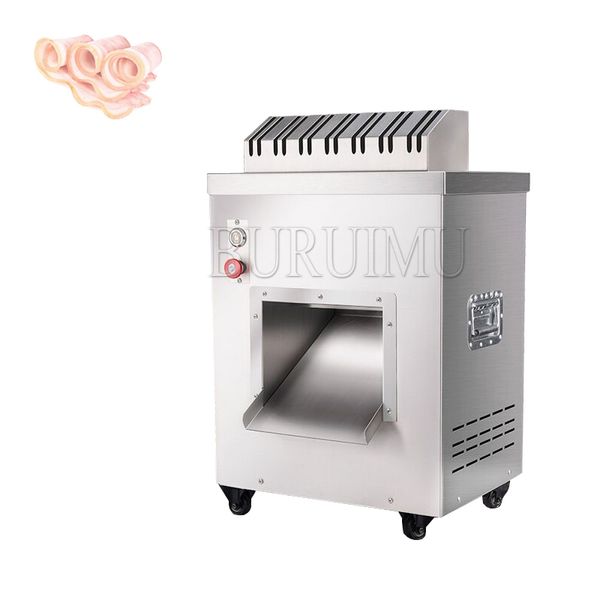 Fatiador de carne comercial 2200W, fatiador doméstico, máquina de corte de vegetais, totalmente automático, elétrico, máquina de corte de carne