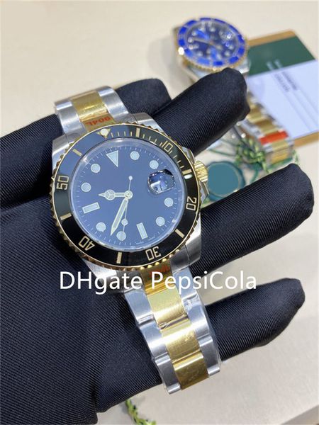 Luxus automatische mechanische Herrenuhren 126613ln 40 mm 904L SUB Designer schwarzes Zifferblatt Saphir-Keramik-Uhr Sport wasserdichte Edelstahl-Armbanduhren