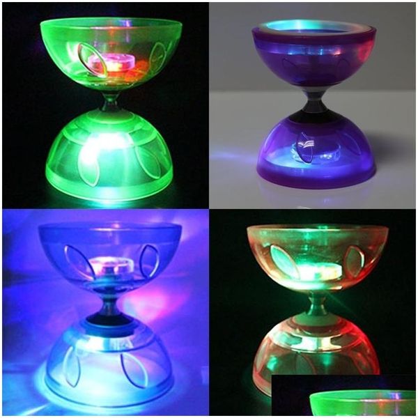 Yoyo Profesyonel Rolling Diabolo Toys Set Yükseklik Hız Işık Up Glow Klasik Jling Halat Çanta Kongzhu 201214 Damla Teslim Hediyeleri Roman Ottv2