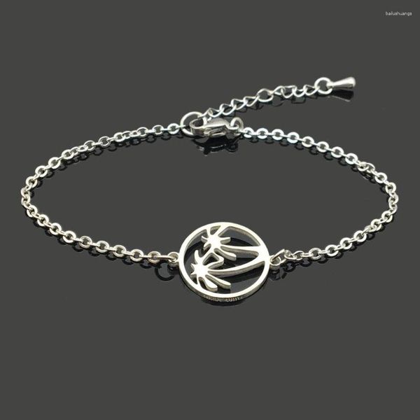 Braccialetti con ciondoli Bracciale a catena in acciaio inossidabile con albero di cocco di alta qualità. Ciondolo con noci di cocco di mare