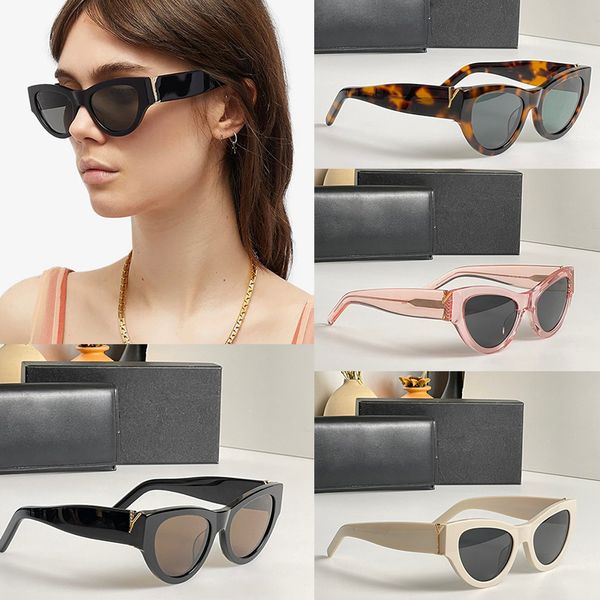 Gafas de sol de diseñador para mujer, gafas de lujo, gafas con personalidad, montura de gafas, gafas de sol de Metal Vintage, gafas de sol de ojo de gato de moda de alta calidad SLM94