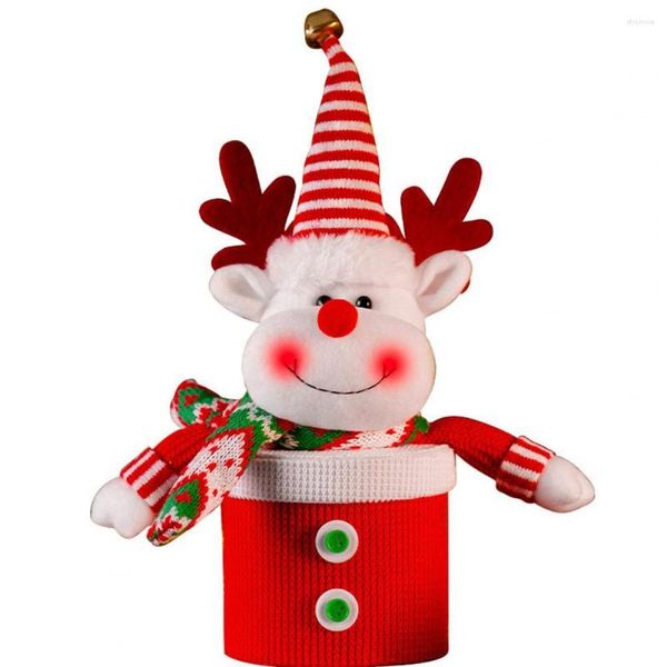 Confezione regalo Barattolo natalizio Stravaganti barattoli di caramelle natalizie Design festivo lavorato a maglia con cartoni animati Capacità Decorazioni ispirate alle bambole anziane