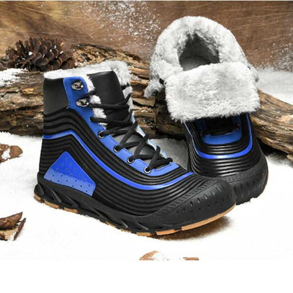 Scarpe eleganti YRZL Stivali da uomo invernali Plus Velluto Super caldo High Gang Snow Work Casual per taglia 47 230912