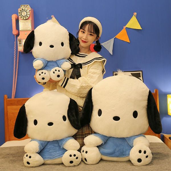 Großhandel Plüschtier große Puppe niedliche weiße Hundepuppe Schlafkissen Mädchen Geschenk