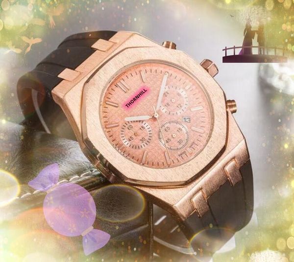 Tornillo real en la caja superior Relojes de diseño para hombre Movimiento mecánico automático de alta calidad Biocerámica Hombre luminoso Batería de un cuarto Súper relojes de pulsera Regalos