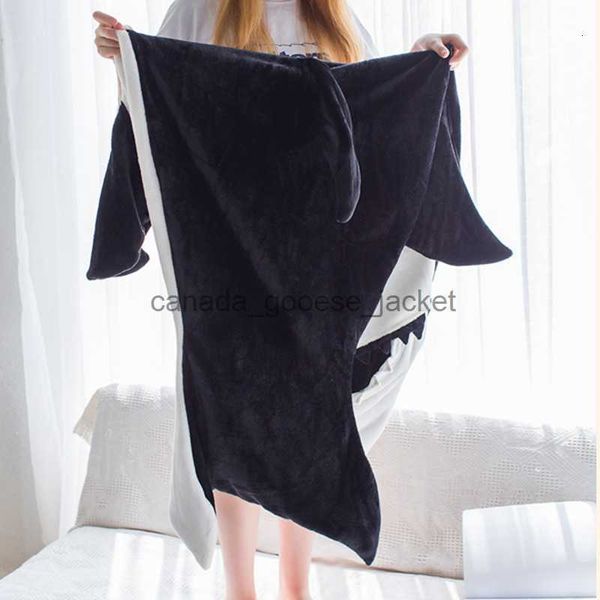 Coperte da salotto da donna Coperte da salotto in cartone animato orca assassina pigiama da ufficio pisolino coperta da balena gioco di ruolo balena scialle in tessuto morbido coperta per bambini e adulti 230