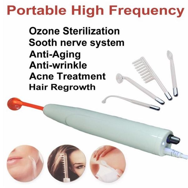 Kit professionale portatile multifunzionale D'arsonval Darsonval per la cura della pelle del viso ad alta frequenza HF Dispositivo per la cura dei capelli con Gift206S