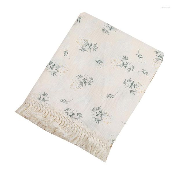 Cobertores Cobertor de bebê Toalha de banho 2 camadas para unisex meninos meninas macia berçário cama jogar borlas qualidade superior