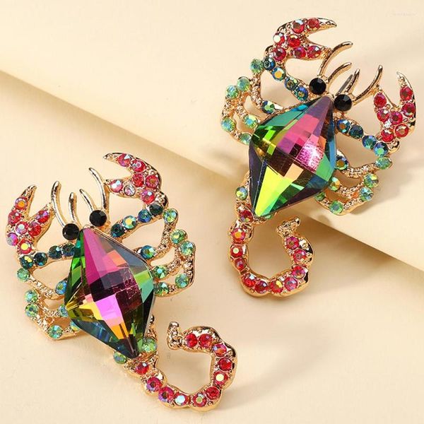 Brincos de garanhão 2023 multicolorido animal escorpião geométrico design de vidro sentido luxo requintado festa feminina acessórios de jóias