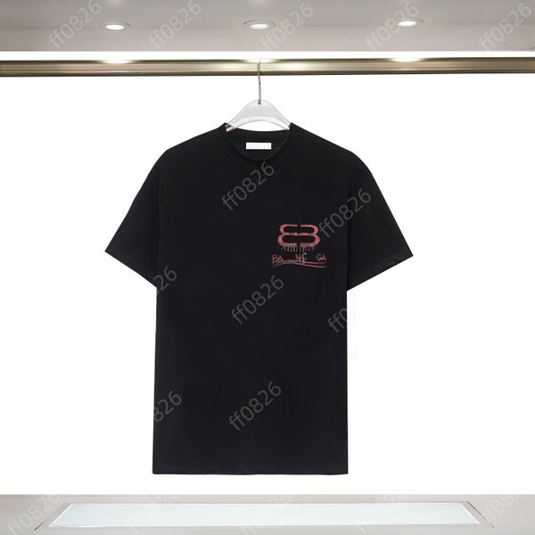 2023 Designer Mens Mulheres Camisetas Paris Balens Alta Qualidade Carta de Luxo Logotipo Gráfico Moda Homens Manga Curta Camiseta Mulheres BB Roupas Casual Algodão Tees