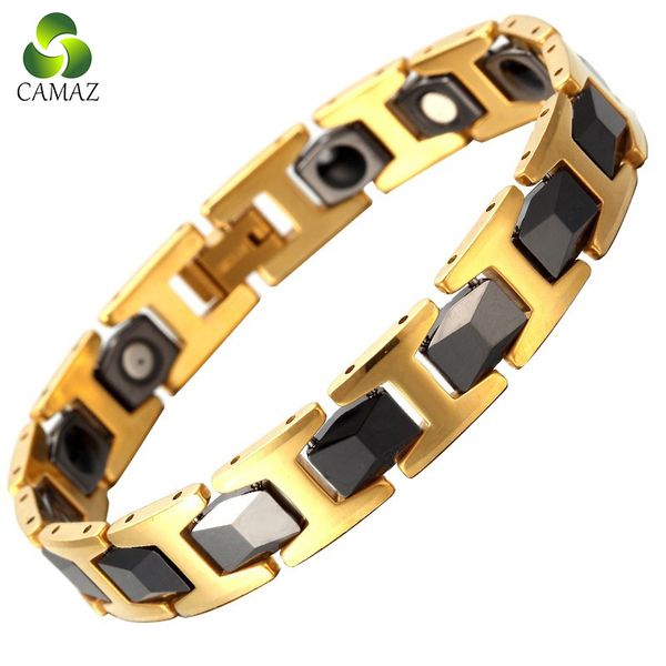 CAMAZ giapponese braccialetto magnetico al tungsteno terapia sanitaria energia germanio gioielli di moda braccialetti con ciondoli braccialetti per uomo donna