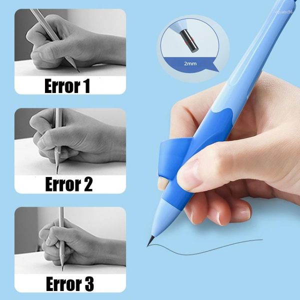 Öğrenci Pozitif Pencil Çocuk Kavrama Düzeltmesi 2.0mm Düzeltici Otomatik Set, Keskinleştirici Silgi