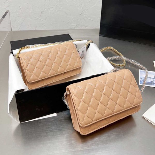 Chanellies Tasks Best-Qualität WOC Crossbody Bags Marke für Frauen Luxushandtaschen Designer Caviar Crossbody Small Square Geldbörsen Ketten Top-Qualität WOC Wallet 220326