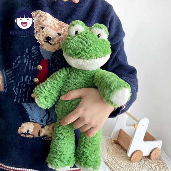 Bambole di peluche Kawaii Rana Peluche Grandi occhi Rana Morbido peluche Rana verde Peluche Figura Bambola Bambini Comfort Placare Giocattolo Arredamento della camera Q230913