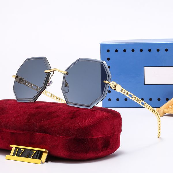 Luxus Designer Sechseckige Brille für Frauen Mode allmähliche Farbe Retro Sonnenbrille Strand Dame Sommer Stil Sonnenbrille weiblich berühmt UV400 mit Box