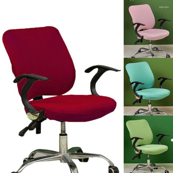 Capas de cadeira Capa de escritório Split Backrest Elastic Swivel Grosso Assento de Computador Universal Anti-Poeira Poltrona