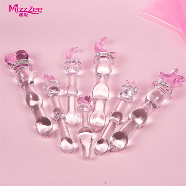 Massagem varinha mágica pênis de cristal super enorme grande vibrador de vidro anal plug sexo gay produtos feminino masturbação galo sexo para mulher new227r