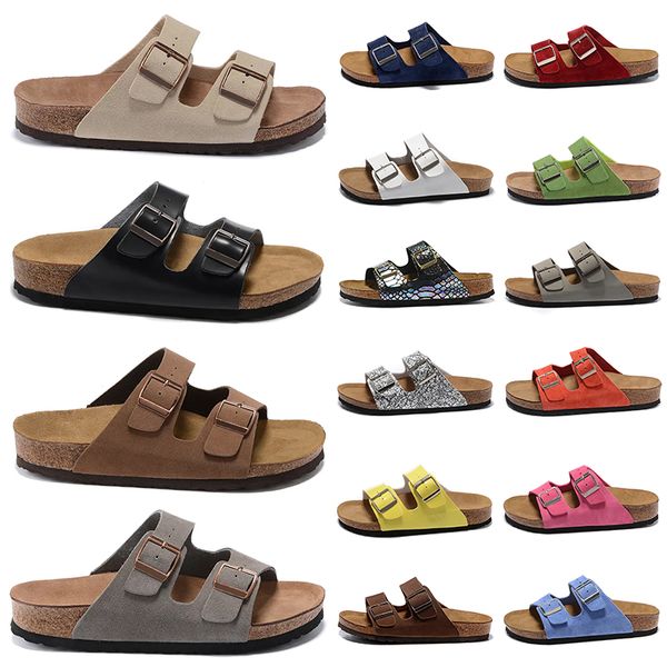 Birkens Stocks Plataforma Chinelos Boston Tamancos Sandálias Famoso Designer Slides Sandália Flip Flops Slide Mens Mulheres Slipper Sliders Mulas Couro Fivela Sapatos Casuais