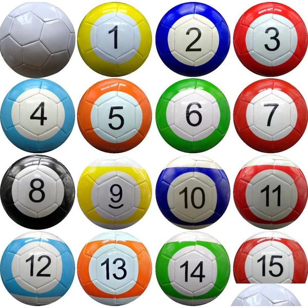 Party Favor 3 7 Zoll aufblasbarer Snook-Fußball 16 Stück Billard-Snooker-Fußball für Snookball-Spiel im Freien Geschenk Dh9470 Drop Deli Dhlm5
