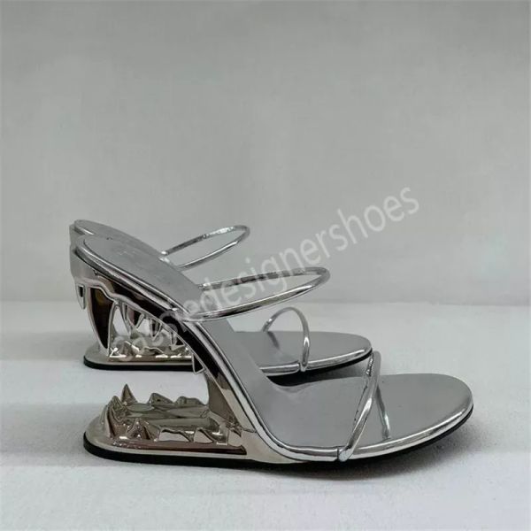 GCDS Дизайнерские сандалии для женщин, туфли-лодочки из натуральной кожи, роскошные брендовые женские туфли-лодочки, модные женские туфли-мюли, сексуальные женские свадебные туфли на каблуке акулы