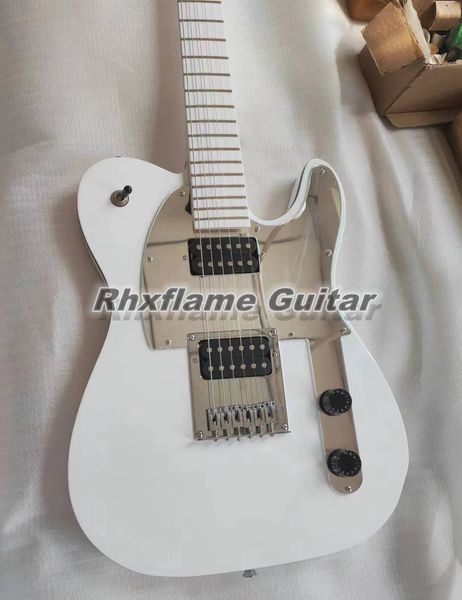 Özel Mağaza Black Kill Switch Arcade John 5 Hayaletler Beyaz Elektro Gitar Siyah Vücut Bağlayıcı Siyah Pikaplar Siyah Fındık Ayna Pickguard