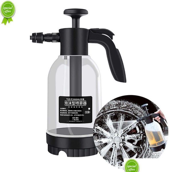 Pulverizador de espuma para lavagem de carro, 2l, rega manual, pressão de ar, desinfecção de plástico, garrafa de água, ferramentas de limpeza, entrega direta dhrrc