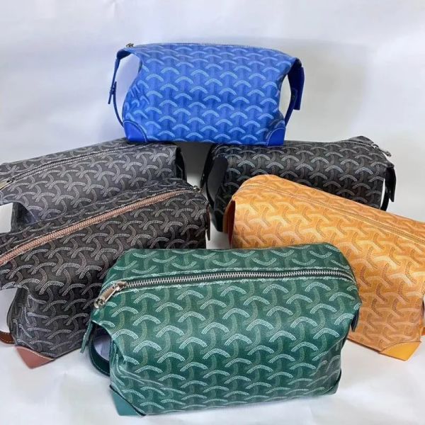 Yeni tasarımcı 25 makyaj çantası kadın erkekler lüks çanta makyaj moda crossbody çanta fermuar tote deri seyahat tuvalet çantası