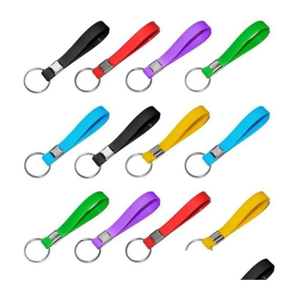 200 Farben Sile-Armband-Schlüsselanhänger, individuelles Logo und Farbe, Siles-Auto-Schlüsselanhänger, Anhänger, Schmuck, Armbänder, Drop-Lieferung