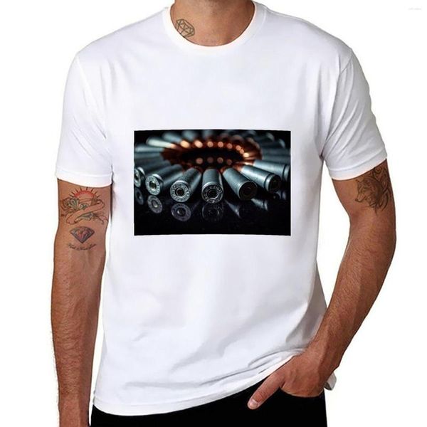 Polos masculinos Ring Of Bullets Camisetas de suor de manga curta Camisetas gráficas masculinas grandes e altas