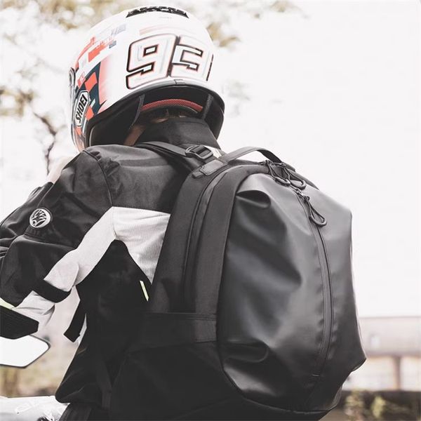 Nova mochila impermeável saco de equitação saco de capacete da motocicleta esportes mochila de viagem saco de basquete