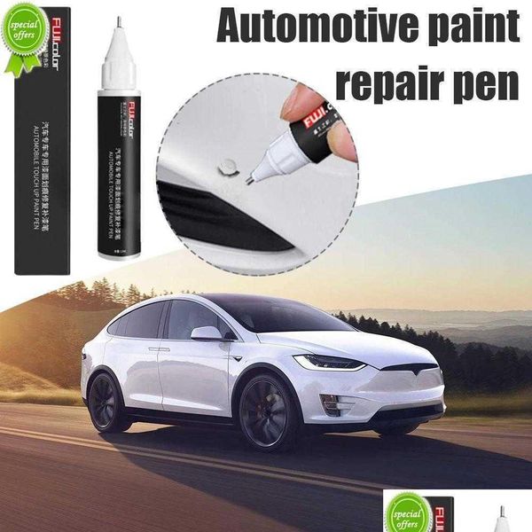 Ajuste para Tesla Model 3 X Y S Car Scratch Paint Pens Repair Pen Black White Fixer Wheel Hub Drop Entrega Dhqhb