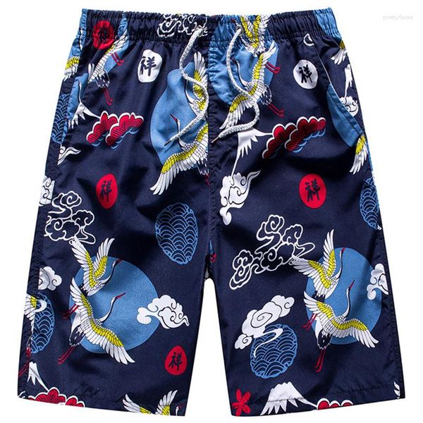 Shorts masculinos impressão praia para homens 4xl verão mudando cor floral mens nadar y2k board curto maiô homem ginásio roupas