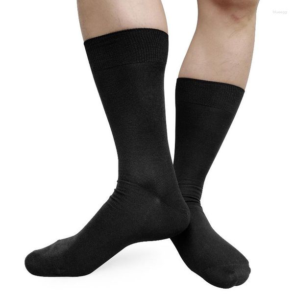 Herrensocken Herrenanzug für geschäftliche Hochzeitsgeschenke schwarze Baumwolle einfarbig Herren formale sexy Strumpfhose männlich