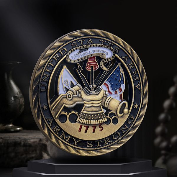 Moeda de Desafio Banhada a Bronze do Exército dos EUA Forte 