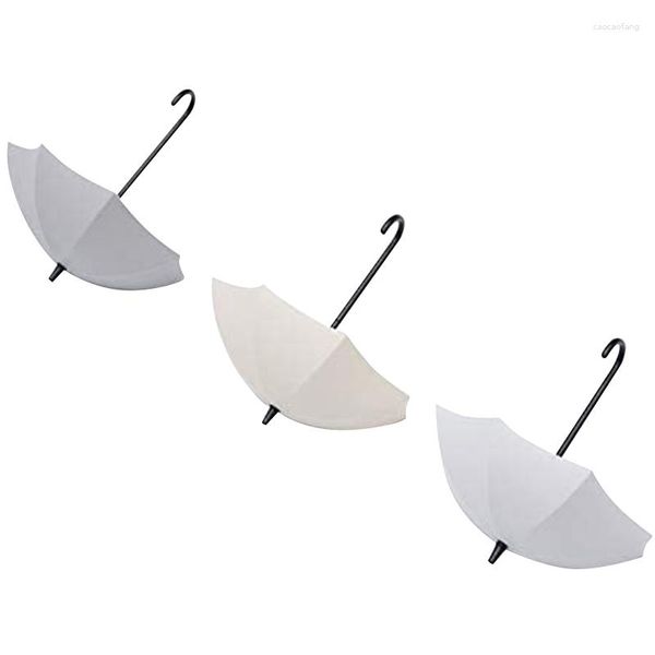 Ganchos 3 pçs guarda-chuva em forma de chave cabide antiaderente gancho suporte de parede rack decorativo para cozinha acessórios do banheiro