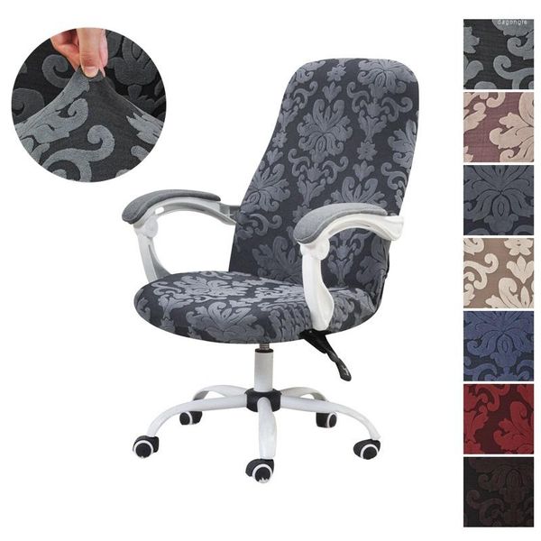 Cadeira cobre jacquard capa de assento elástica para computador slipcover estiramento escritório spandex protetor caso s/m/l