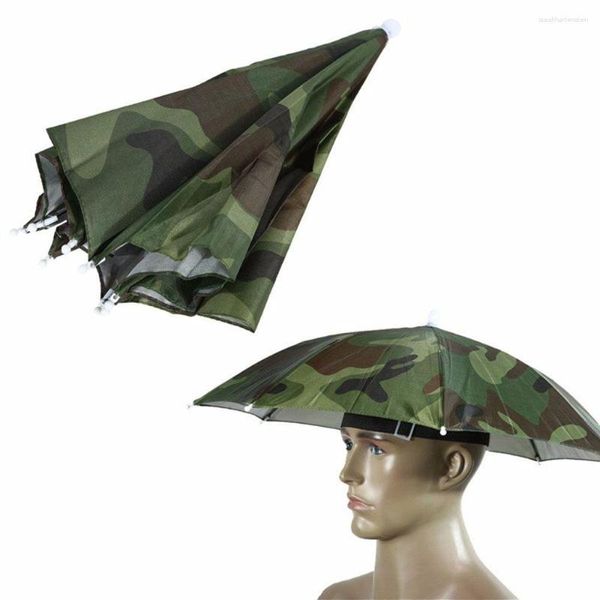 Berets dobrável para pesca caminhadas acampamento ao ar livre esporte headwear boné chapéu sol chuva guarda-chuva náilon elástico bandana