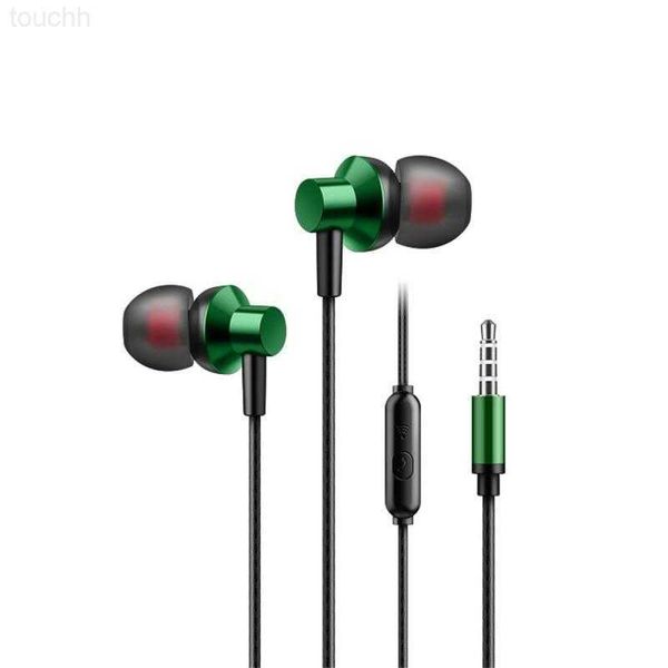 Handy-Kopfhörer Hifi Gaming Headset Metall Kopfhörer Neue 3,5 mm Ohrhörer für mit Mikrofon Musik Kopfhörer Ohrhörer für Android In-Ear L230914