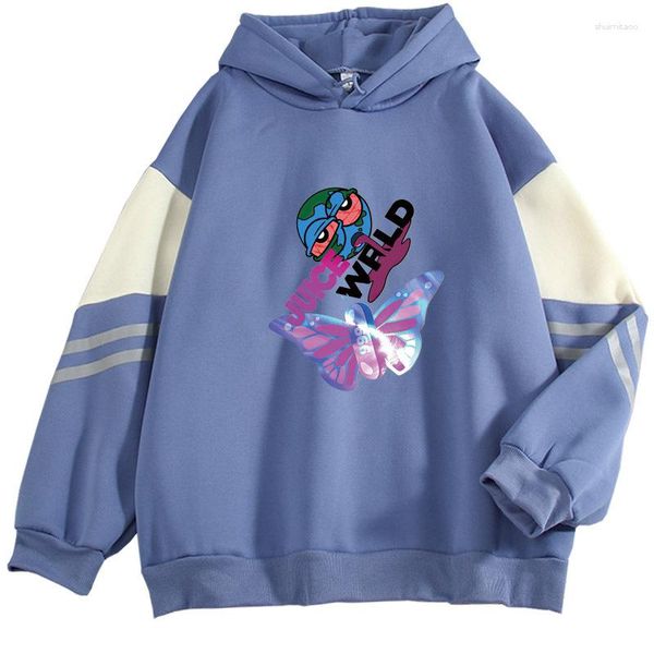 Kadın Hoodies Kpop Kış Karikatür Kelebek Baskı Harajuku Hoodie Fleece Gevşek Uzun Kollu Külkü Öğrenci Sweatshirt Punk Ceket Y2K