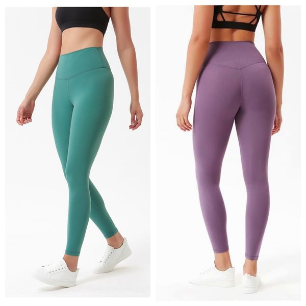 Mais recente moda mais vendida leggings essenciais 7/8, calças macias amanteigadas calças de ioga atléticas de espinheiro 25''