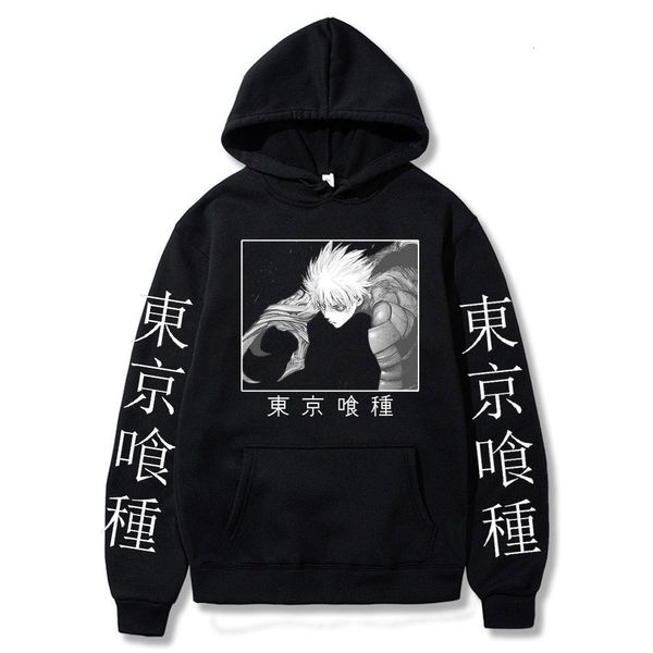 Felpe con cappuccio da uomo Felpe Tokyo Ghoul Kaneki Ken Felpe con stampa anime giapponese Uomo Donna Felpa con cappuccio Felpa unisex maniche lunghe Pullover caldi oversize 230914