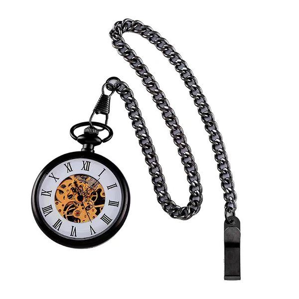 Карманные часы, винтажные золотые карманные часы с 2-сторонним открытым корпусом, механические мужские и женские часы с ручным заводом и подвеской на цепочке, часы аниме