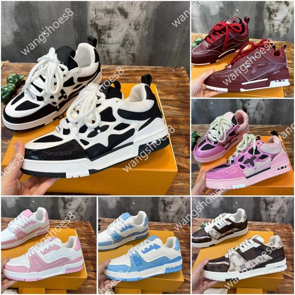 Lüks Skate Sneaker Tasarımcı Erkek Kadın Trainer Sneaker Classics 1854 Eğlence Spor Ayakkabıları Moda Deri Kauçuk Yüksek Kaliteli Açık Hava Yüksek Yan Sneaker Boyutu 35-46