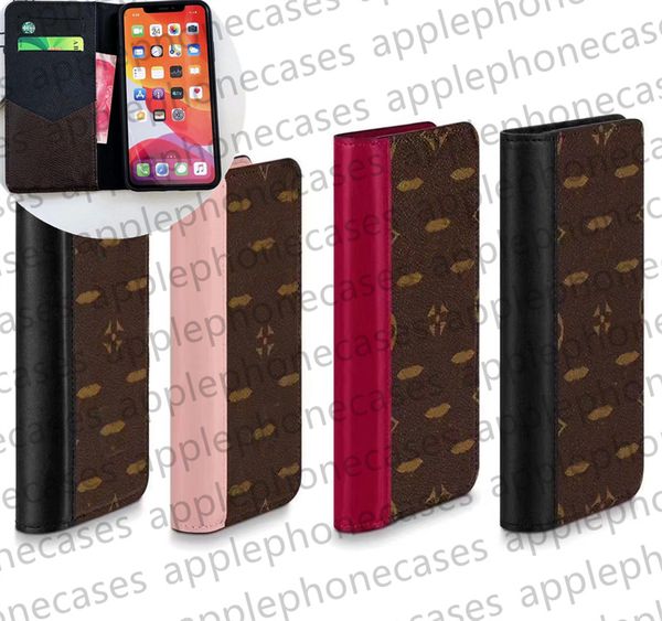Lüks Deri Folio Telefon Vaka Tasarımcı İPhone Case Flip Card Tutucu Apple iPhone 15 14 13 12 11 Pro Max 14plus 14promax XS XR 7P 8 Marka Cüzdan Kart Yuvası Mobil Kapak