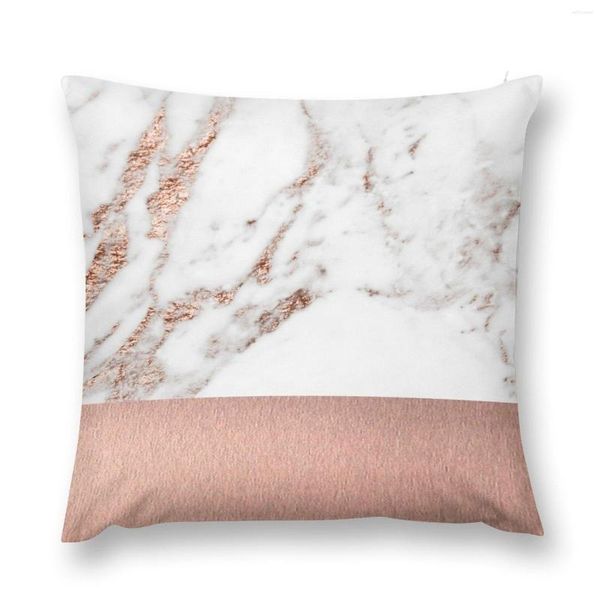 Cuscino in marmo oro rosa e lamina Copriletto decorativo personalizzato Po elastico per divano