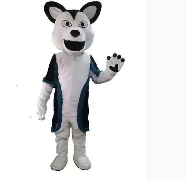 Hallowee Husky Dog Fox Fursuit Mascot Traje Dos Desenhos Animados Anime Tema Caráter Carnaval Adulto Unissex Vestido Natal Fantasia Desempenho Vestido de Festa