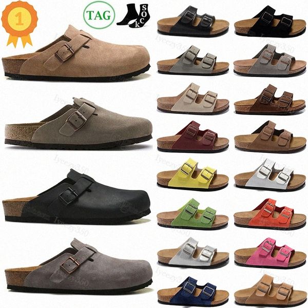 Boston tamancos designers chinelos cabeça puxar cortiça homens mulheres vários estilos arizona mayari mocassins bostons